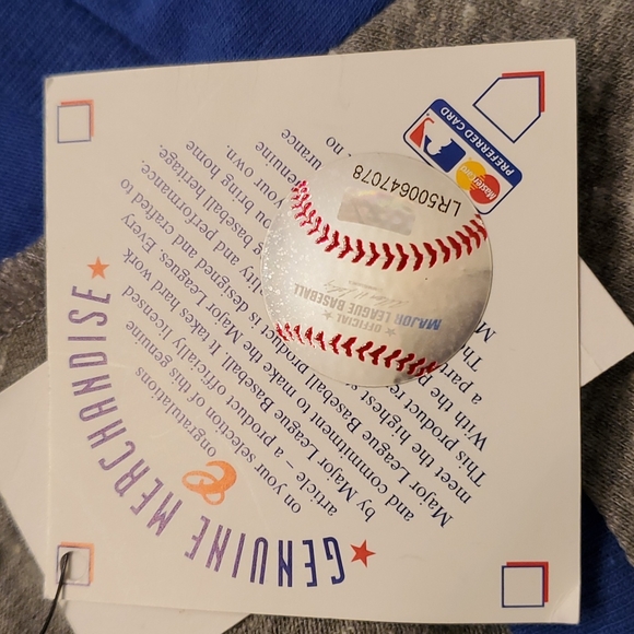 NWT Texas Rangers Women's Medium 4her by Carl Banks Long Sleeve Super Soft Vneck - Picture 4 of 4